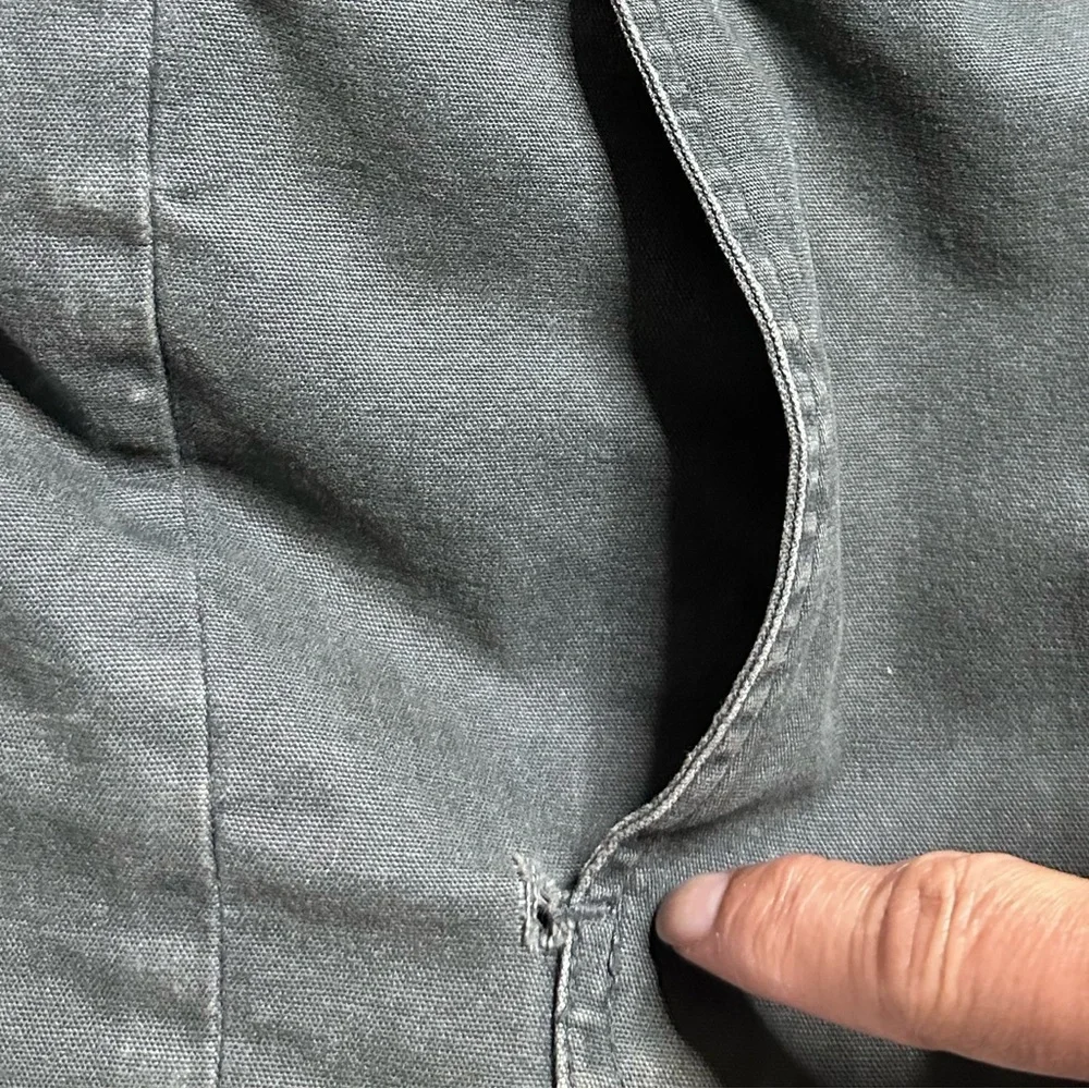 VINTAGE Eddie Bauer Chore Jacket Men L Green Goose Down Removable Liner Dad coat - Picture 16 of 16